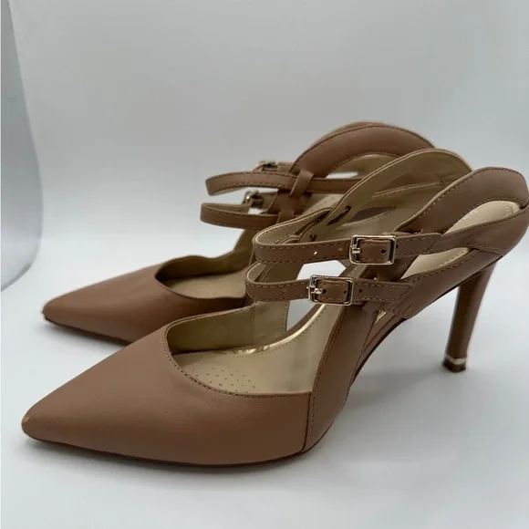 Kenneth Cole Tan Pointed-Toe Strappy Pump - Picture 2 of 11